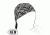Zan Headgear Welders Cap, Cotton, Black Paisley, Size 7.5 CPW101L