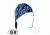 Zan Headgear Welders Cap, Cotton, Blue Lightning, Size 7.25 CPW226M