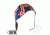 Zan Headgear Welders Cap, Cotton, Wavy American Flag, Size 7.25 CPW265M