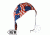 Zan Headgear Welders Cap, Cotton, Wavy American Flag, Size 7.5 CPW265L