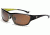 Zeal Optics Boundary Sunglasses, Black + Lime Green Gloss Frame and Polarized Copper Lens 10032