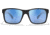 Zeal Optics Brewer Plant-Based Rectangular Polarized Sunglasses, Gloss Black/Horizon Blue, Medium, 11850