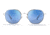 Zeal Optics Easterly Eco-Friendly Stainless Steel Aviator Polarized Sunglasses, Silver/Horizon Blue, Medium, 12014