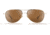 Zeal Optics Shipstern Eco-Friendly Stainless Steel Aviator Polarized Sunglasses, Gold/Copper, Medium, 12010