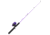 Zebco Dock Demon Spincast Reel and Rod Combo, 30in 1-PC Fiberglass Pole w/ EVA Handle, QuickSet Anti-Reverse Reel, Pre-Spooled w/ 6lb Zebco Line, Purple, DOCKPRSC301M.FB6