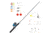 Zebco Ready Tackle 5 ft 6 in Spincast Combo w/All-Purpose Tackle, 2 Pieces, Medium Light, 21-43829