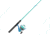 Zebco Spyn 40 Salt Fisher Spinning Reel and Rod Combo, 6ft 6in 2-PC Telescopic Rod, Med-Heavy, Mod-Fast, SZ 40 Reel, 7-PC Strike King Tackle Kit, Blue/Green, SPYN40SK662MH.FB4