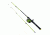 Zebco SPLASH GREEN 6' 2PC MED SC COMBOw/10# SPLGRSC602M.10.NS4