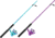 Zebco Splash Jr Spinning Combo, 6 lb Line Tangle Free Tip, 4ft 2 Piece Rod, Blue, Pink