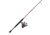 Zebco Verge Spinning Reel and Rod Combo, 6ft 6in 2-PC Pole, SZ 30 Reel, Changeable Righ/Left Retrieve, Pre-Spooled w/ 10lb Zebco Line, Black, VERGE30662M.NS3