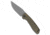 Zero Tolerance 0512 Model Automatic Folding Knife, 3.45in, CPM-CruWear, Clip Point Blade, Micarta, Titanium, Green Handle, Green/Gray, 8.00 inch, BHQ-221306