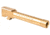 ZEV Technologies G17 9MM Threaded Dimpled Barrel, Gold, ZT-BBL-17-DS-GLD