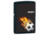 Zippo Soccer On Fire Classic Style Lighter, Black Matte 28302