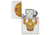 Zippo Sugar Skull Pocket Lighter, White Matte, 49003