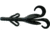 Zoom Baby Brush Hog Creature Bait, 12, 4in, Black, 042038-SP