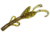 Zoom Baby Brush Hog Creature Bait, 12 Pack, 4in, Amber Black, 042214X