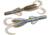Zoom Baby Brush Hog Creature Bait, 12 Pack, 4in, Green Pumpkin Blue Flash, 042294X