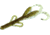 Zoom Baby Brush Hog Creature Bait, 12 Pack, 4in, Green Pumpkin Flash, 042371X