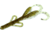 Zoom Baby Brush Hog Creature Bait, 12 Pack, 4in, Green Pumpkin Flash, 042371X