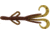 Zoom Baby Brush Hog Creature Bait, 12 Pack, 4in, Green Pumpkin Orange Glit, 042306X