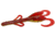 Zoom Baby Brush Hog Creature Bait, 12 Pack, 4in, Green Pumpkin Tomato, 042338X