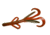 Zoom Baby Brush Hog Creature Bait, 12 Pack, 4in, Motoroil Red, 042273X