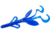 Zoom Baby Brush Hog Creature Bait, 12 Pack, 4in, Sapphire Blue, 042110X