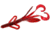 Zoom Brush Hog Creature Bait, 8 Pack, 6in, Cherry Seed, 022018X