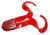 Zoom Swimmin Chunk Jig Trailer, 10 Pack, 3in, Tomato Seed, 043084X