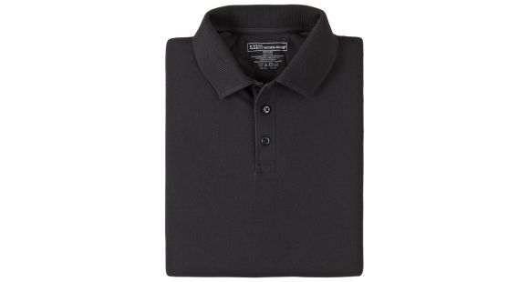 Image of 5.11 Tactical Professional Long Sleeve Polo - Men's, Large, Regular, Black, 42056-019-L