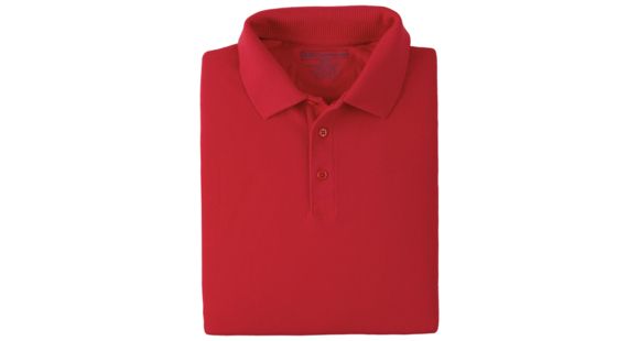 Image of 5.11 Tactical Professional Long Sleeve Polo - Men's, Large, Regular, Range Red, 42056-477-L