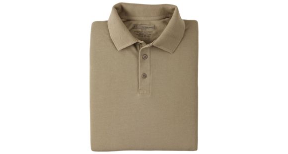 Image of 5.11 Tactical Professional Long Sleeve Polo - Men's, Large, Tall, Silver Tan, 42056T-160-L