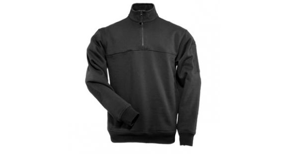 Image of 5.11 Tactical Job Shirt 1/4 Zip - Mens, Black, L, 72314-019-L