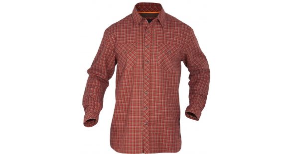 Image of 5.11 Tactical Flannel Long Sleeve Shirt, Ox Blood - 72404469XXL