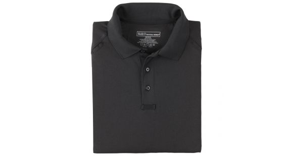 Image of 5.11 Tactical Performance Long Sleeve Polo - Men's, Large, Regular, Black, 72049-019-L