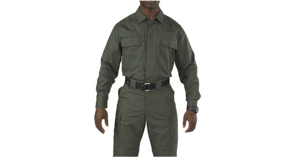 Image of 5.11 Tactical Taclite TDU L/S Tall Shirt - Mens, TDU Green, 4XL, 72054T-190-4XL