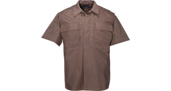 Image of 5.11 Tactical TDU Short Sleeve Shirt - Poly/Cotton Ripstop - Brown - 4XL 71001-108-4XL