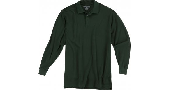 Image of 5.11 Tactical Utility L/S Polo - Mens, L.E. Green, S, 72057-860-S