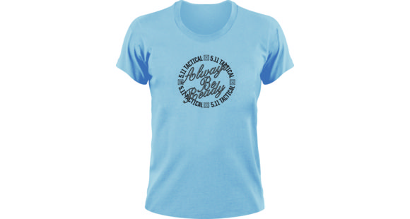 Image of 5.11 Tactical Women's Always Be Ready Circle Logo T Shirt - Sky Blue - XS 31002AA-669-XS