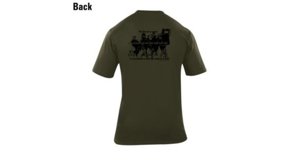 Image of 5.11 Tactical 4008C Short Sleeve Logo T-Shirt, 'Safe Night', OD Green, Medium