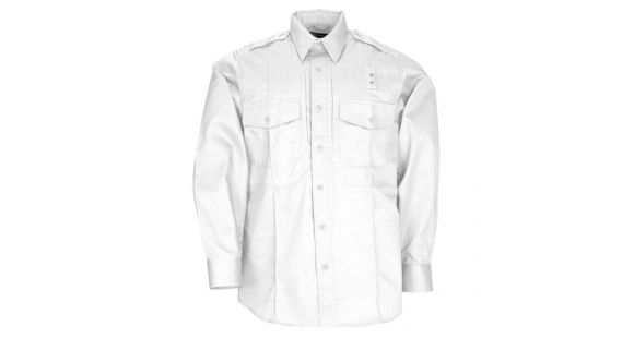 Image of 5.11 Tactical Twill PDU L/S B-Class Shirt - Mens, White, LS, 72345-010-L-S