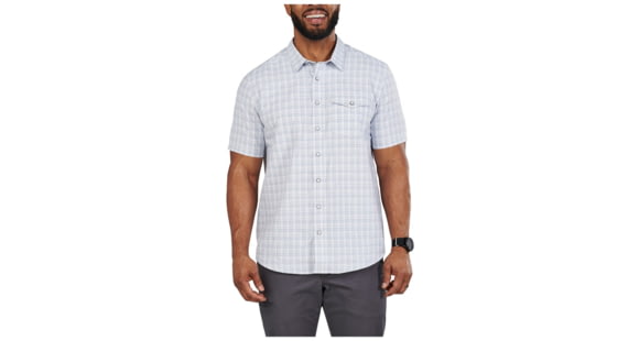 Image of 5.11 Tactical Aiden S/S Plaid Shirt - Mens, White Plaid, S, 71206-414-S