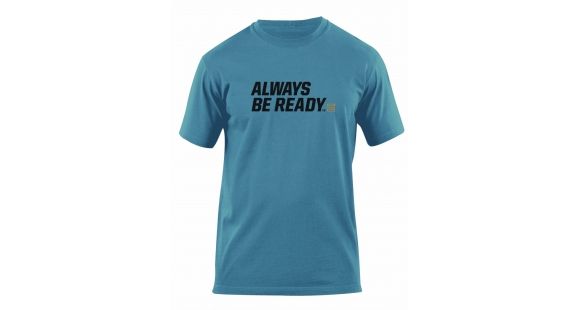 Image of 5.11 Tactical Always Be Ready Logo T Shirt - Mineral Blue - XXL 41006AZ-766-XXL