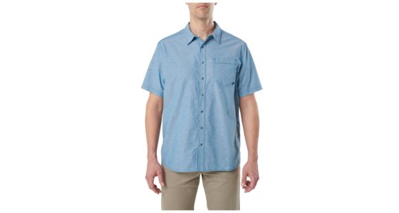 Image of 5.11 Tactical Ares Short Sleeve Shirt - Men's, Lake, L, 71372-778-L