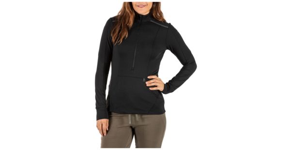Image of 5.11 Tactical Avery Half Zip Pullover - Women's, Black, Small, 62033-019-S