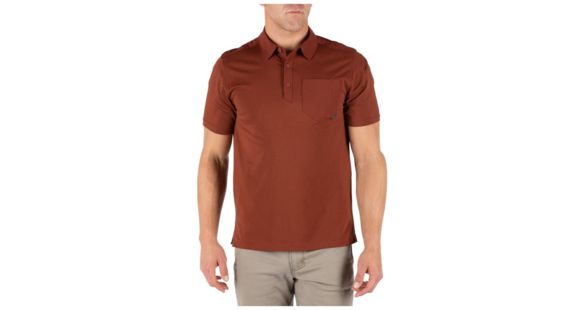 Image of 5.11 Tactical Axis Short Sleeve Polo - Mens, Mahogany, Large, 41219-447-L