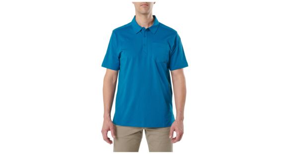 Image of 5.11 Tactical Axis Short Sleeve Polo- Men's, Lake, 2XL, 41219-778-2XL