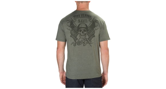 Image of 5.11 Tactical Banners &amp; Bayonets Tee, Military Green Heather - 41191RRW-223-XL