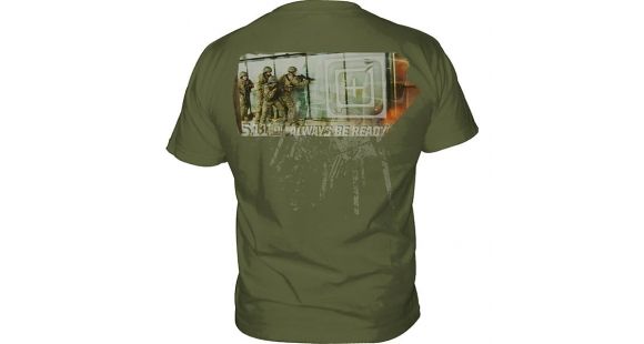 Image of 5.11 Tactical Blaster Logo T-Shirt, OD Green, L 41006BN-182-L
