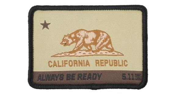 Image of 5.11 Tactical CA State Bear Patch, Coyote, 1 SZ, 81071-120-1 SZ